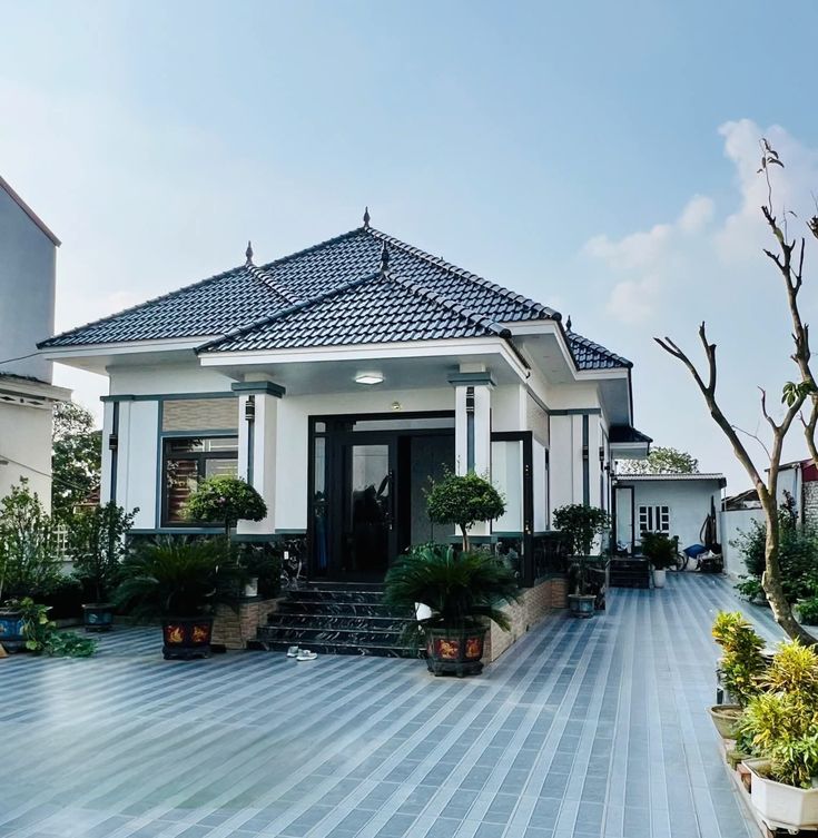 Mẫu nhà cấp 4 mái Nhật 